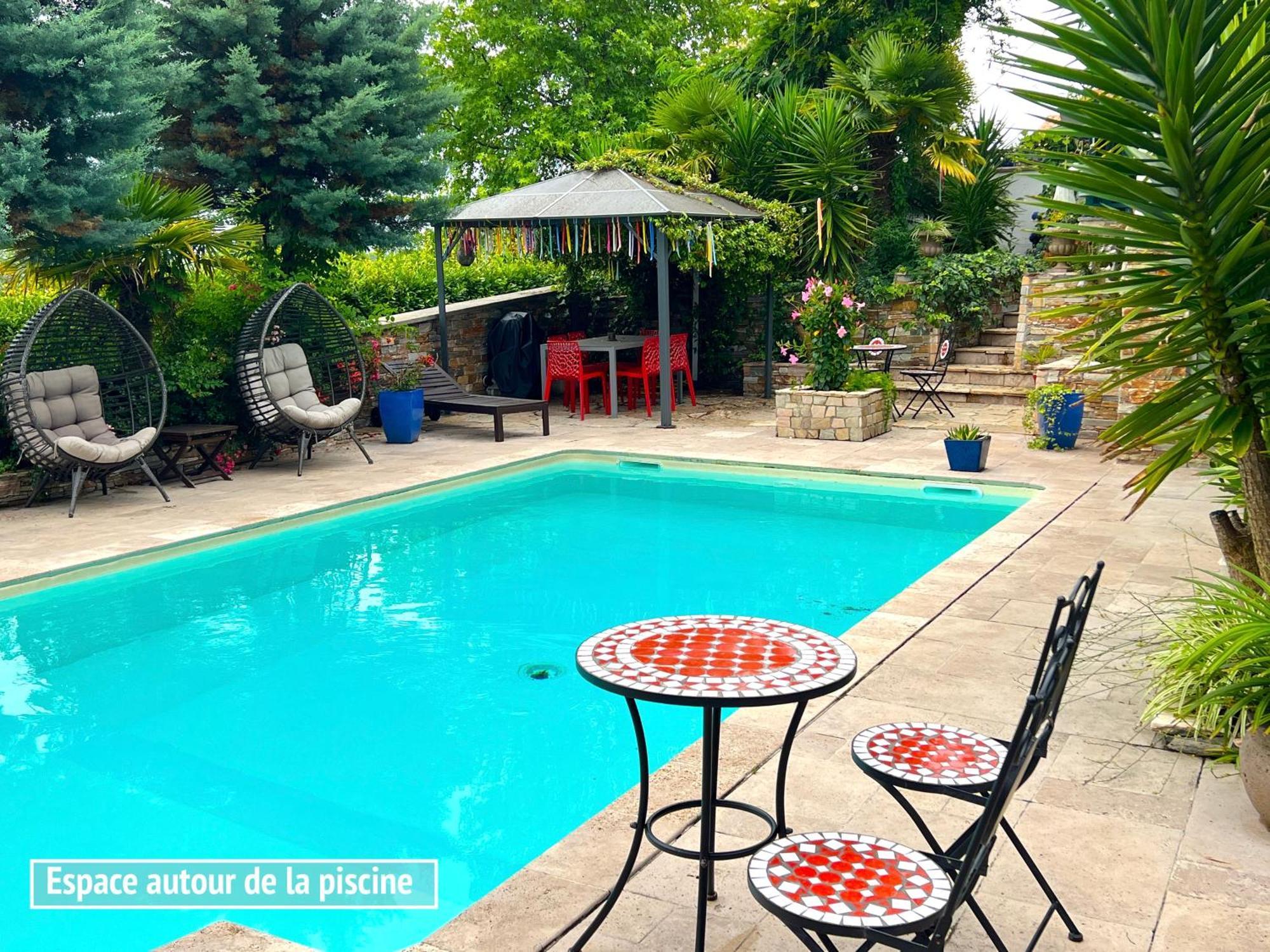 Villa Merkel - 27 Pers - 11 Chambr - 10 Wc - Piscine 앙글레 외부 사진